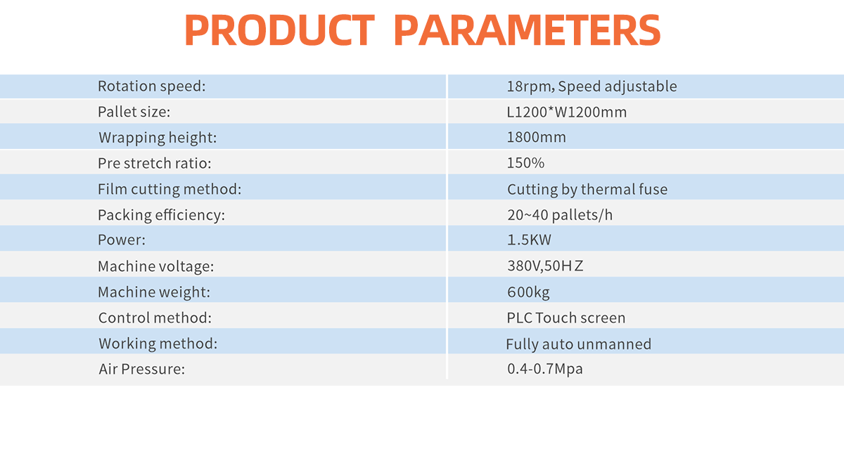 MP402R single column rotary arm pallet wrapping machine(图3)